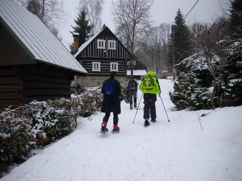Kurz chůze na sněžnicích v Kořenově -únor 2016